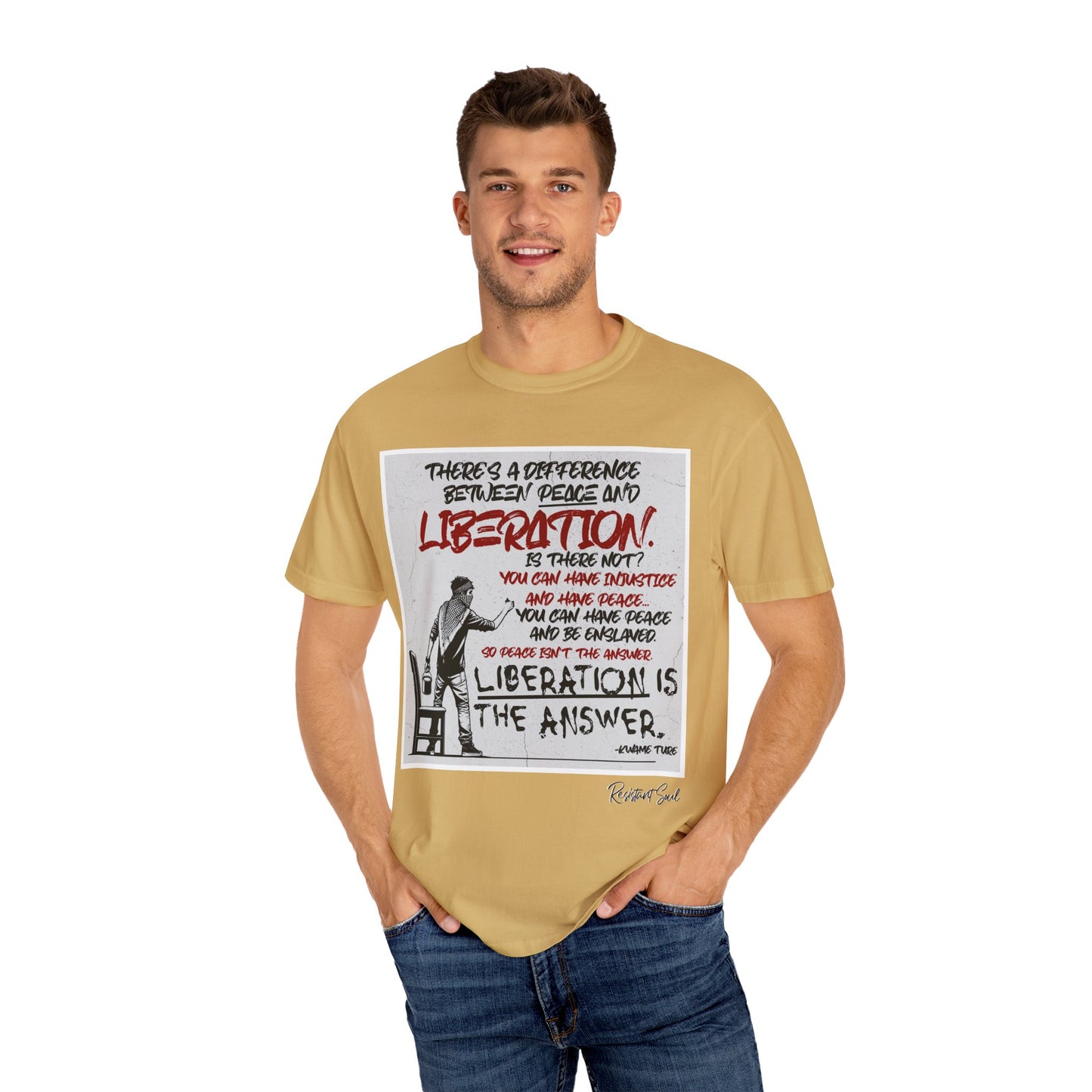 Liberation - Kwame Ture - Unisex Garment-Dyed T-Shirt