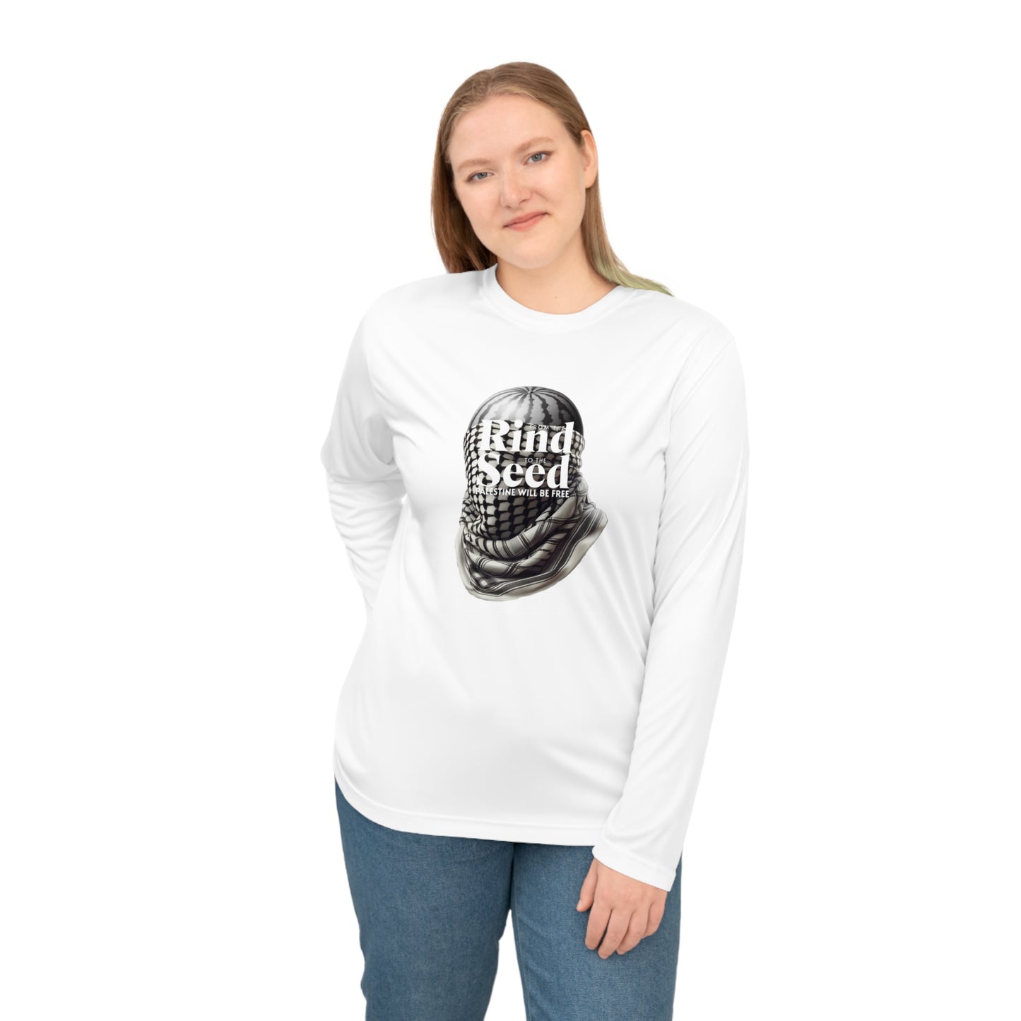 Watermelon Keffiyeh From the Rind to the Seed - Unisex Performance Long Sleeve Shirt