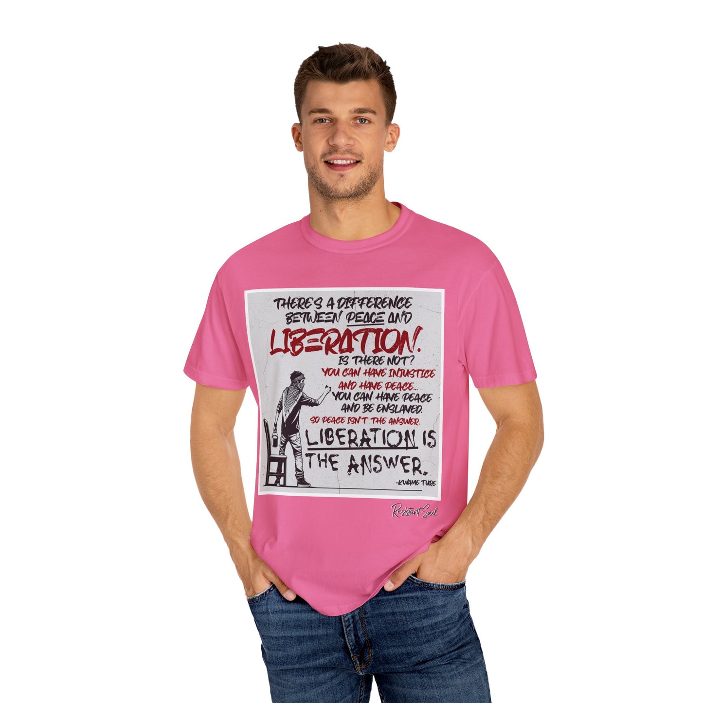 Liberation - Kwame Ture - Unisex Garment-Dyed T-Shirt