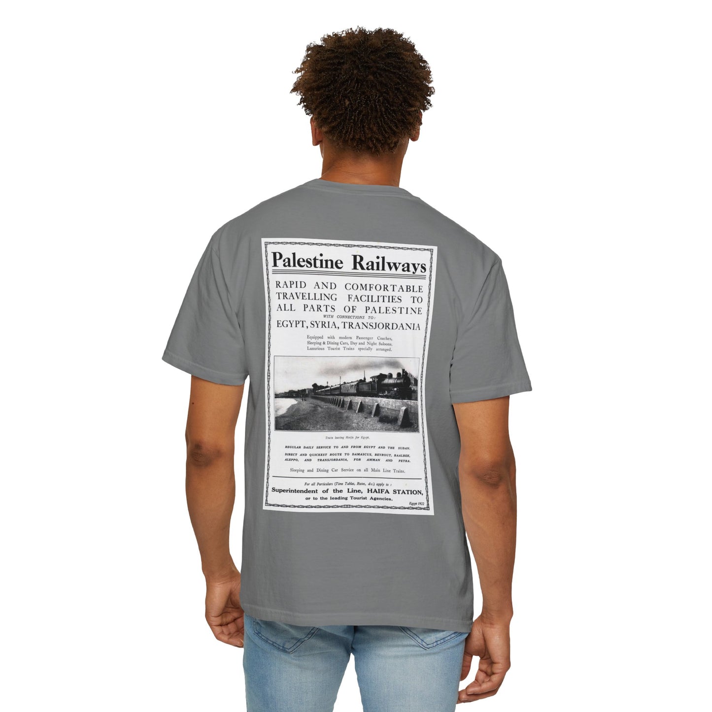 1922 Palestine Railways Unisex T-Shirt, Relaxed Fit Tee