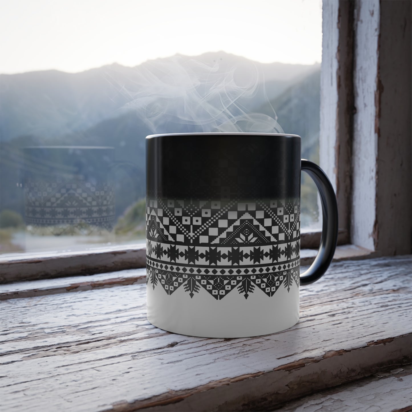 Color Morphing Tatreez Mug - Perfect Gift for Coffee Lovers