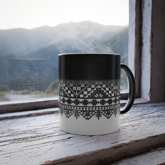 Color Morphing Tatreez Mug - Perfect Gift for Coffee Lovers