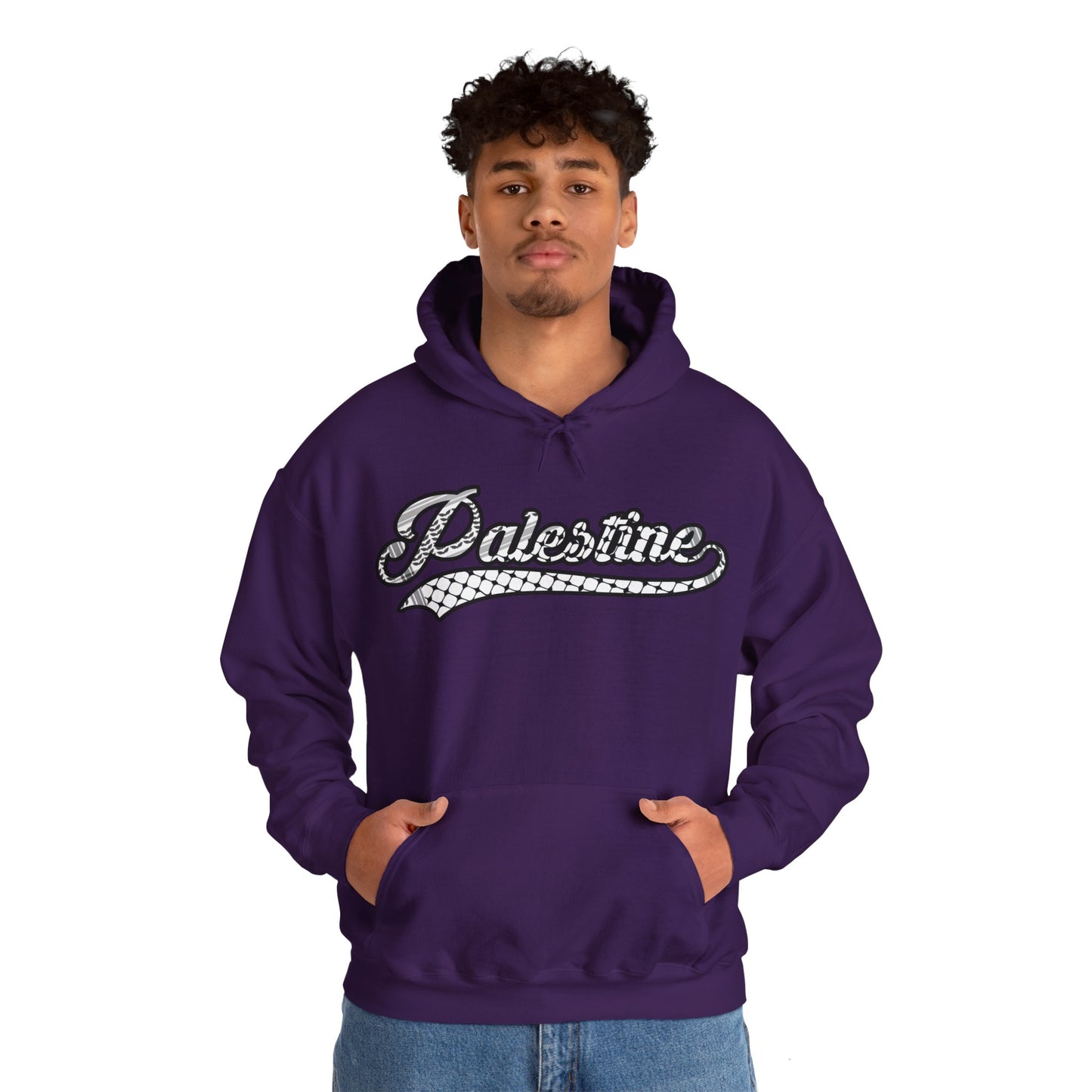 Palestine Keffiyeh Script Hoodie - Unisex Heavy Blend™ Sweatshirt