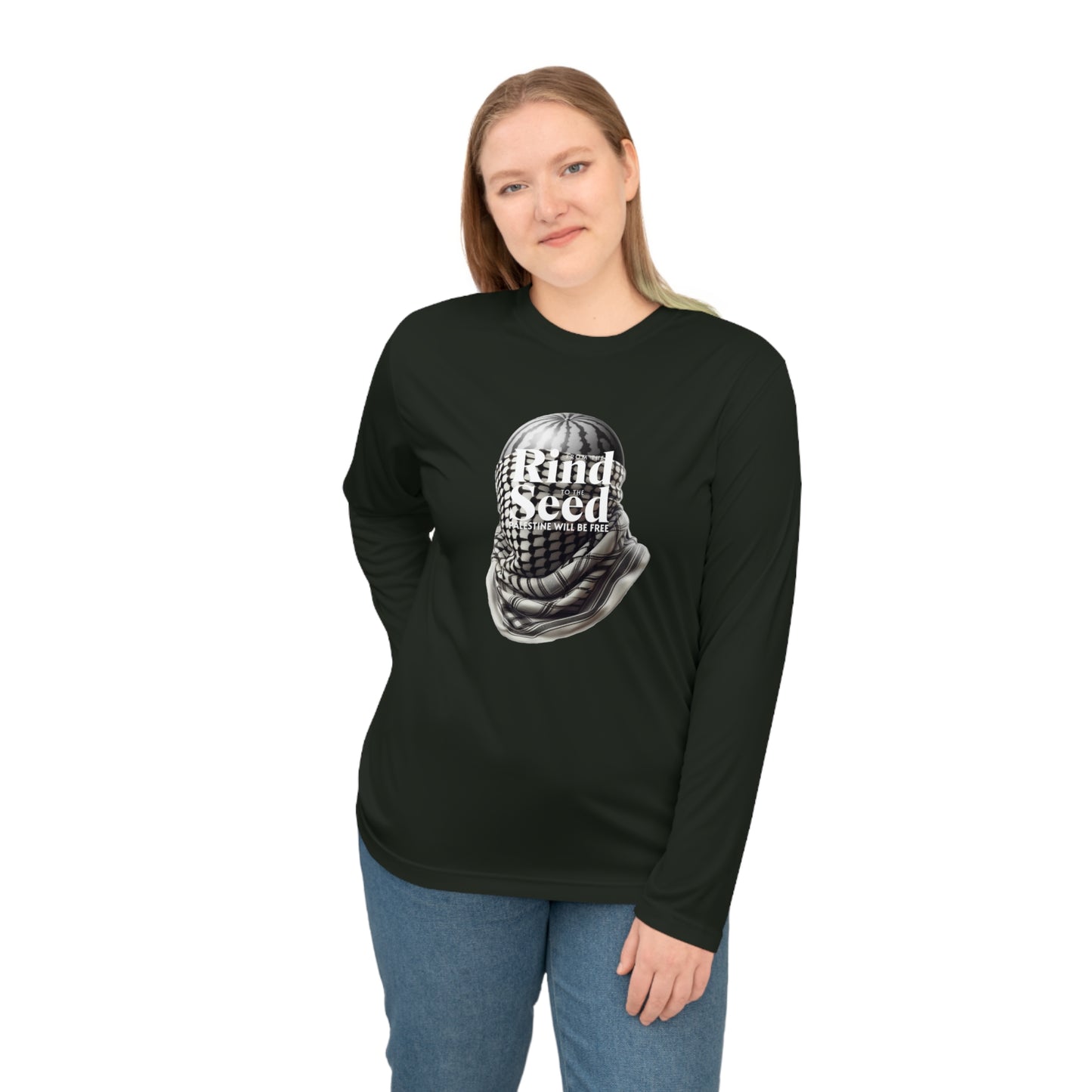 Watermelon Keffiyeh From the Rind to the Seed - Unisex Performance Long Sleeve Shirt