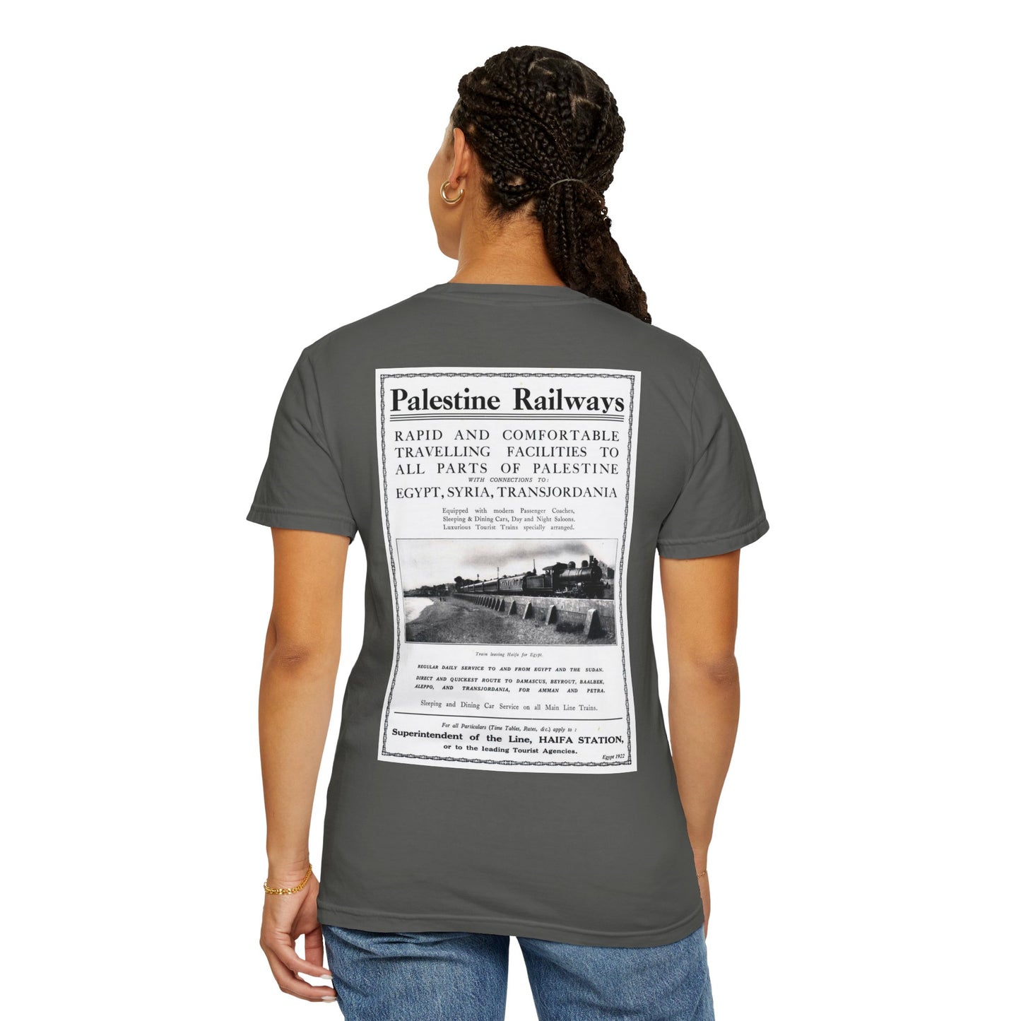 1922 Palestine Railways Unisex T-Shirt, Relaxed Fit Tee