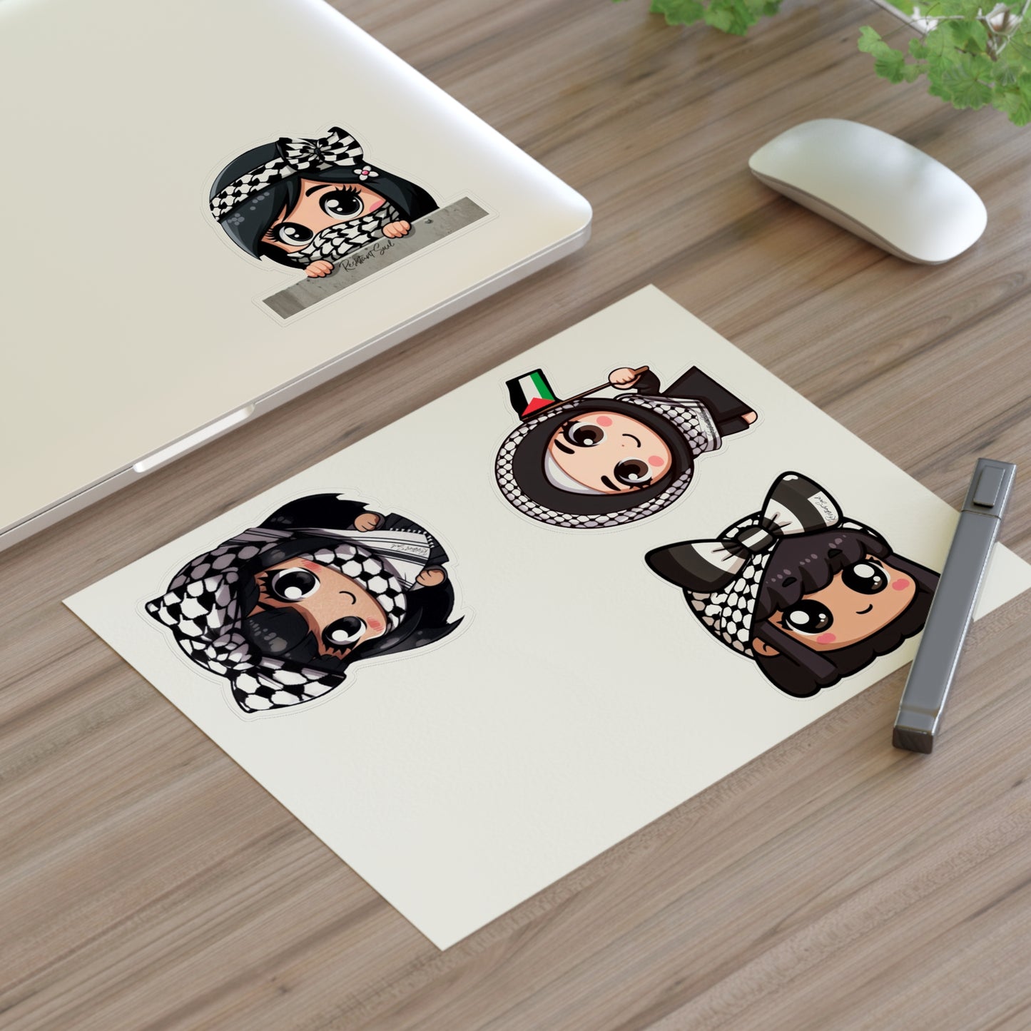 Keffiyeh Kids Stickers- Girls Pack - Palestine-Inspired Designs
