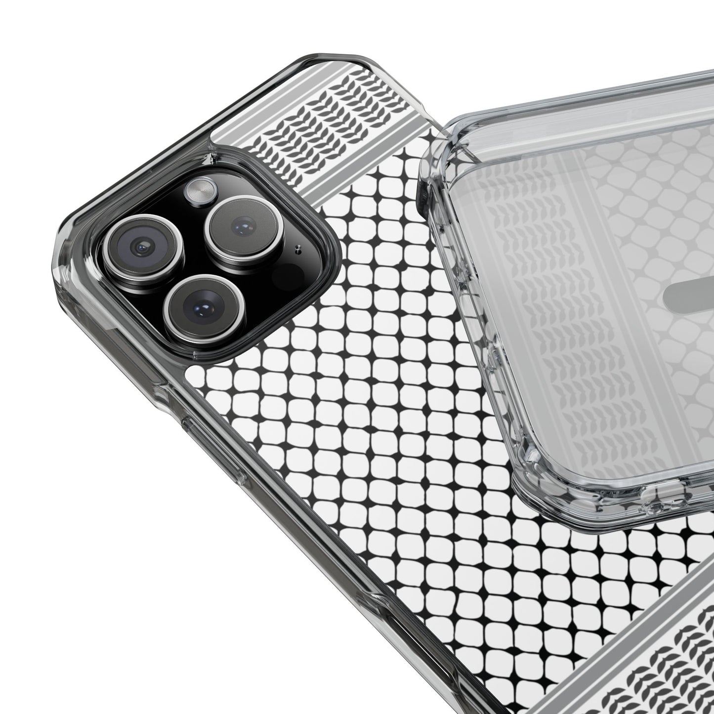 Keffiyeh Magnetic Clear Impact Case - Sleek Mesh Design for Maximum Protection