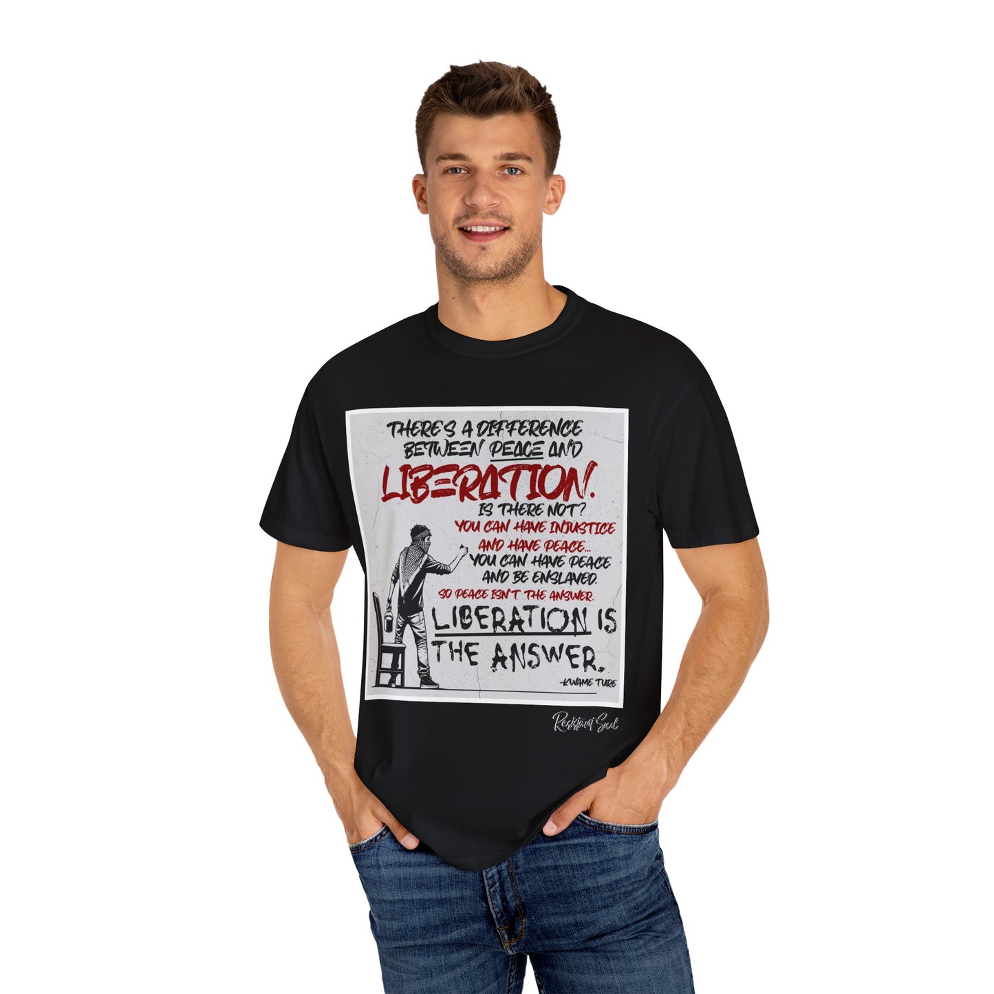 Liberation - Kwame Ture - Unisex Garment-Dyed T-Shirt