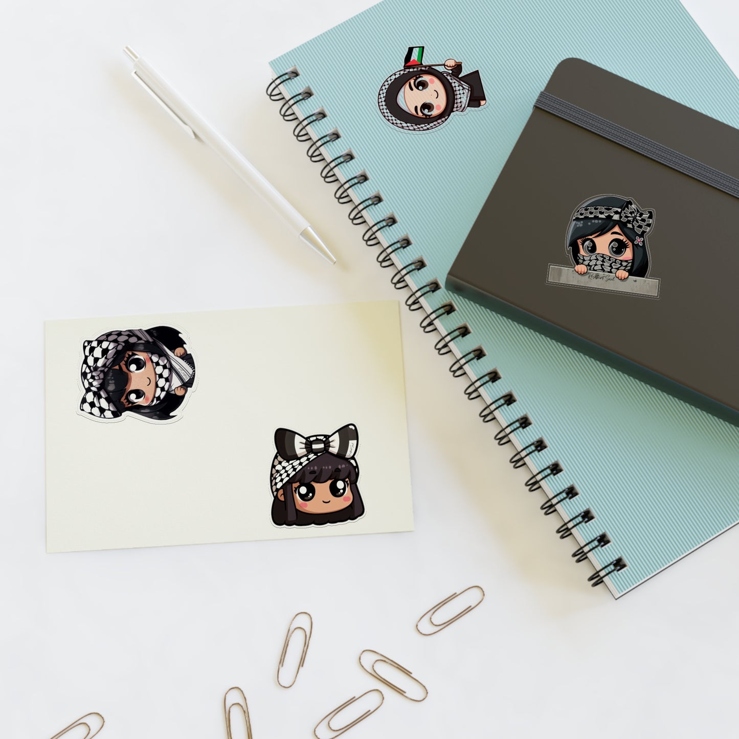 Keffiyeh Kids Stickers- Girls Pack - Palestine-Inspired Designs