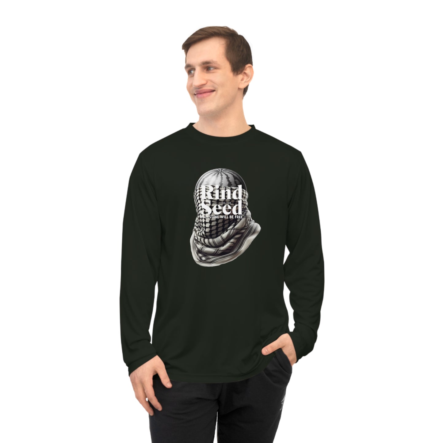 Watermelon Keffiyeh From the Rind to the Seed - Unisex Performance Long Sleeve Shirt