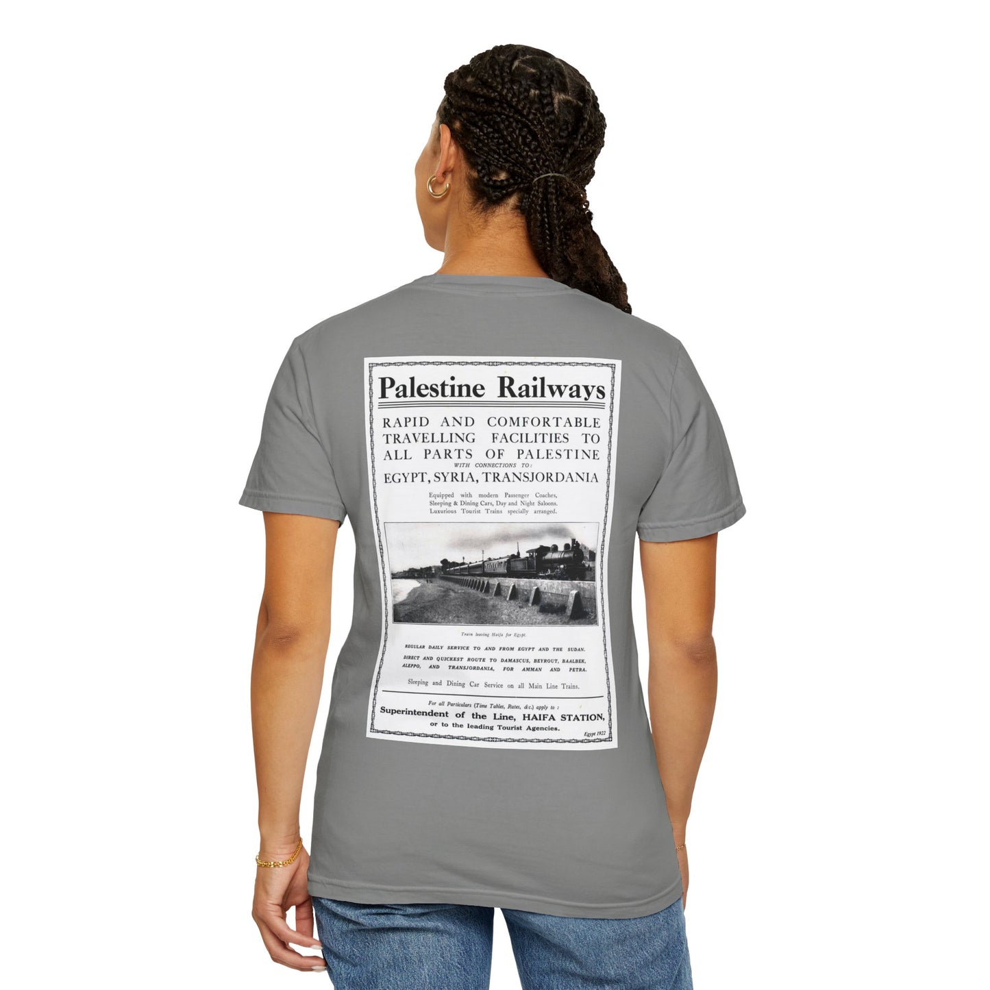 1922 Palestine Railways Unisex T-Shirt, Relaxed Fit Tee