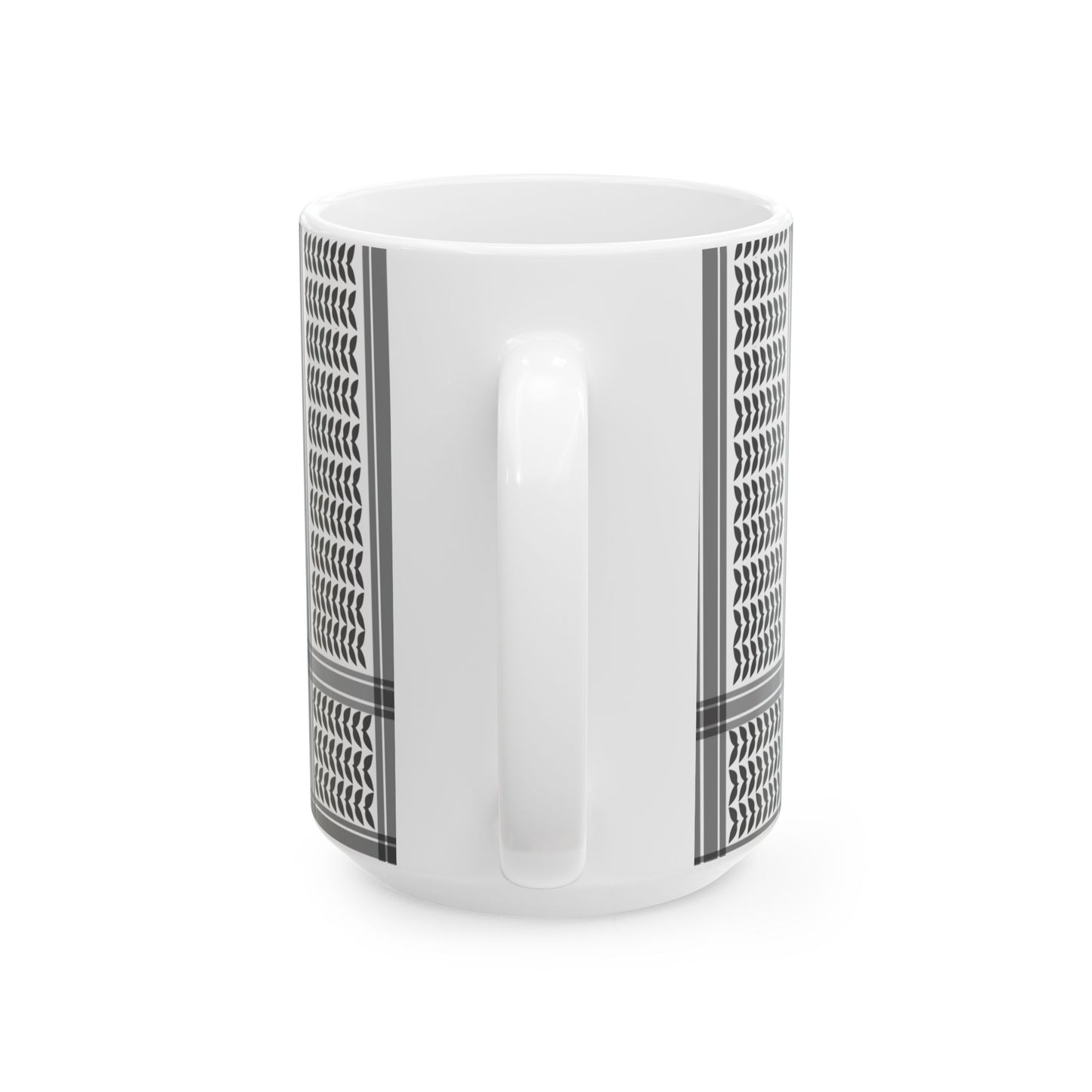 Keffiyeh Design Ceramic Mug - 11oz & 15oz - Stylish Coffee Cup for Home or Office
