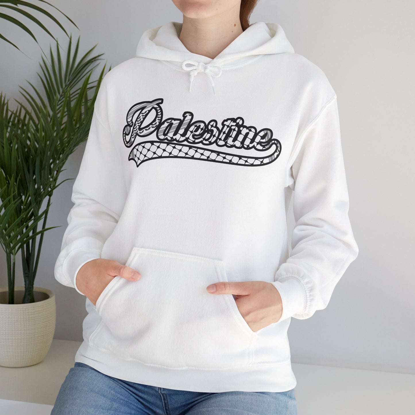 Palestine Keffiyeh Script Hoodie - Unisex Heavy Blend™ Sweatshirt