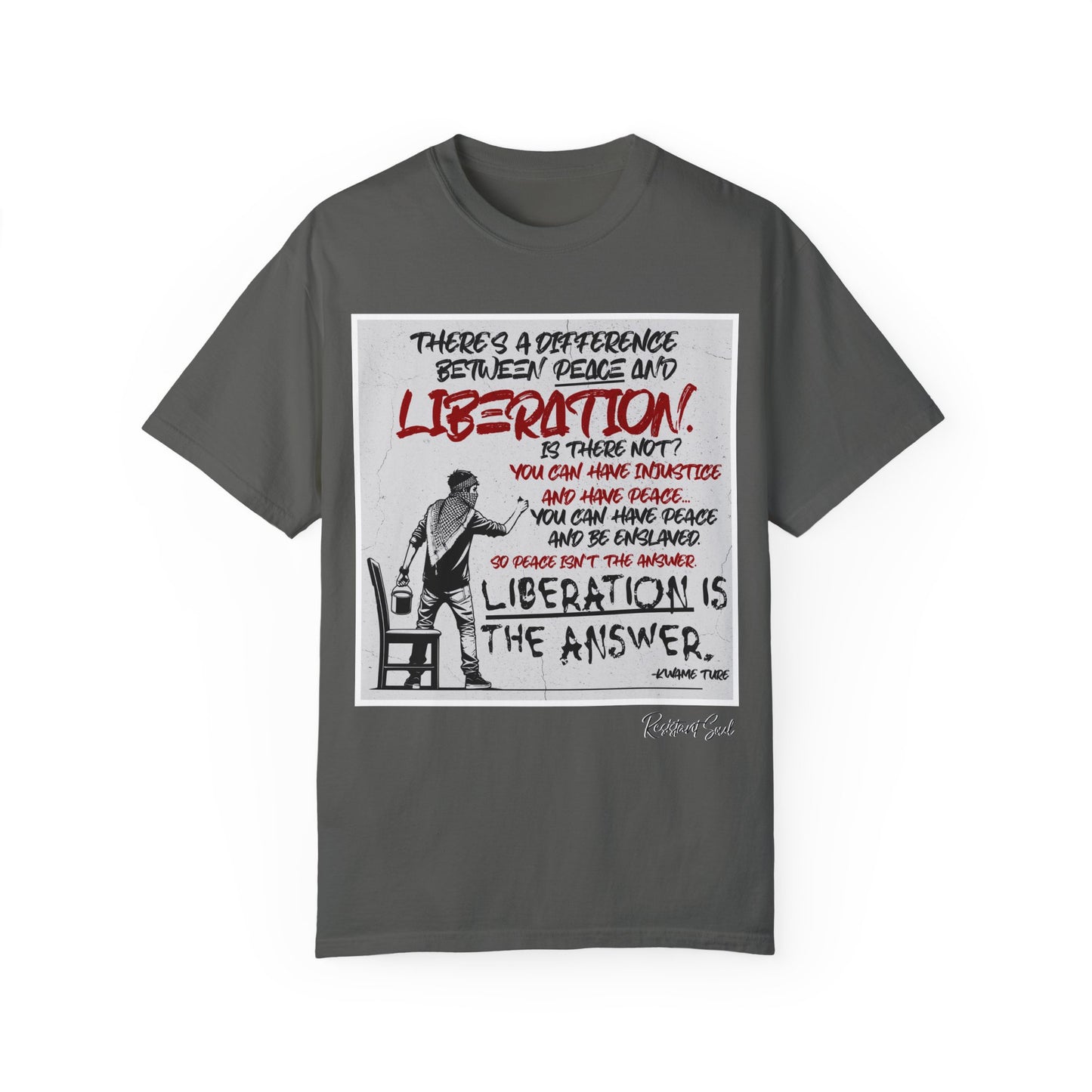Liberation - Kwame Ture - Unisex Garment-Dyed T-Shirt