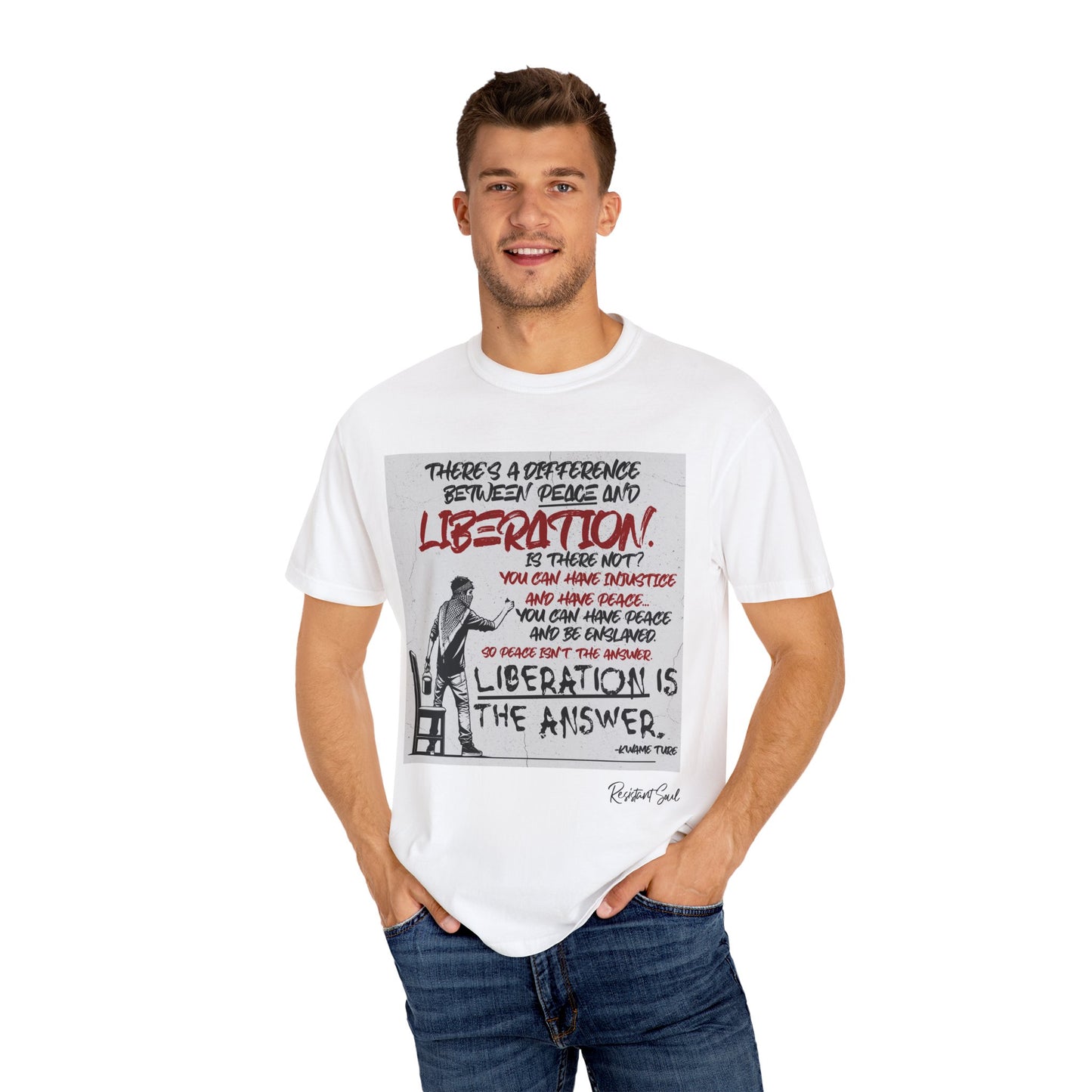 Liberation - Kwame Ture - Unisex Garment-Dyed T-Shirt