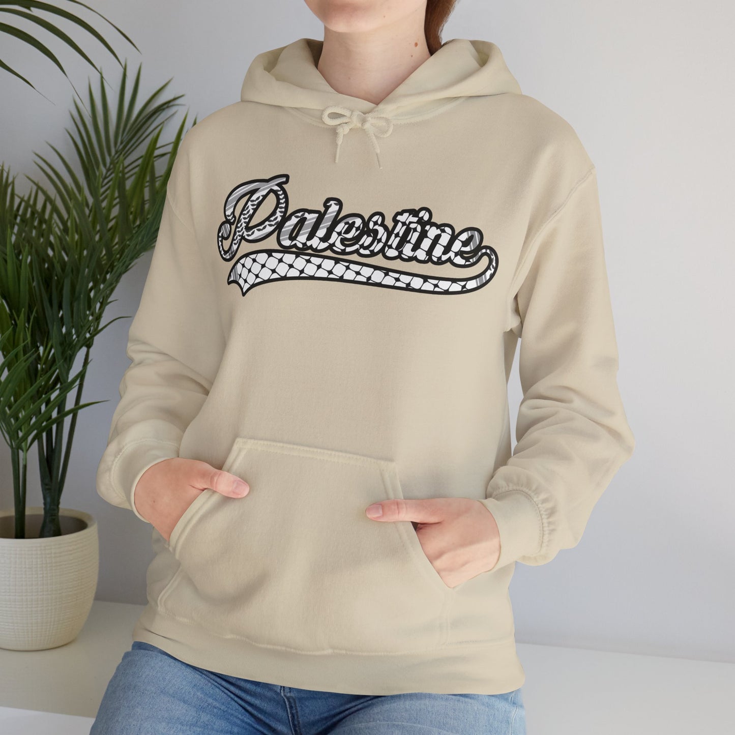 Palestine Keffiyeh Script Hoodie - Unisex Heavy Blend™ Sweatshirt
