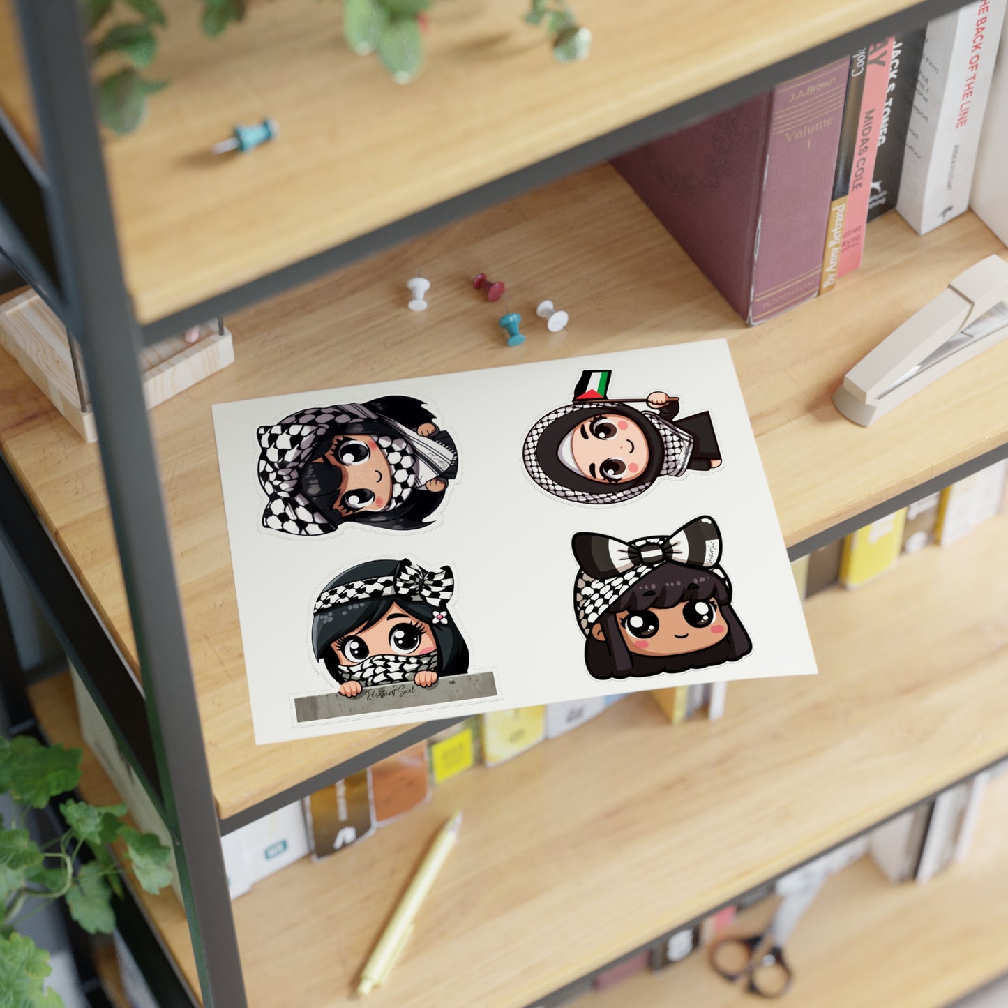 Keffiyeh Kids Stickers- Girls Pack - Palestine-Inspired Designs