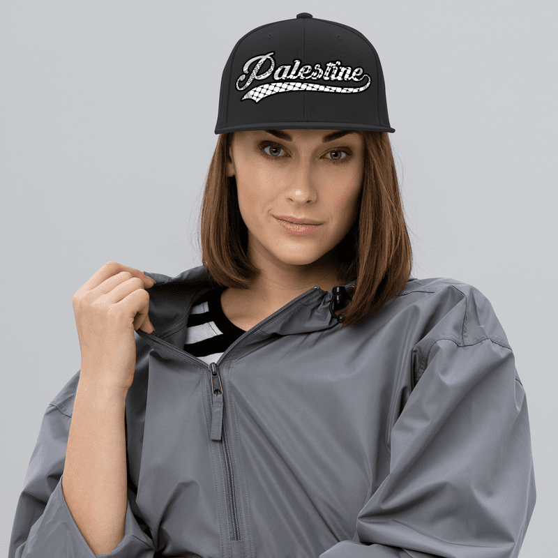 Embroidered Palestine Keffiyeh Snapback Hat