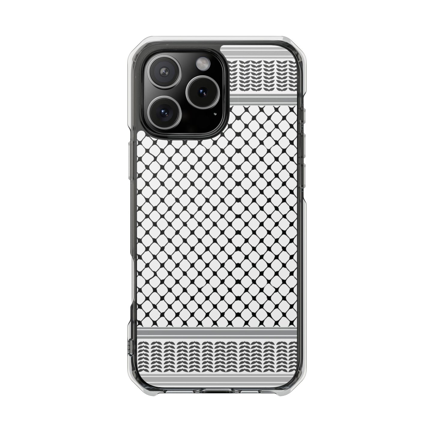 Keffiyeh Magnetic Clear Impact Case - Sleek Mesh Design for Maximum Protection
