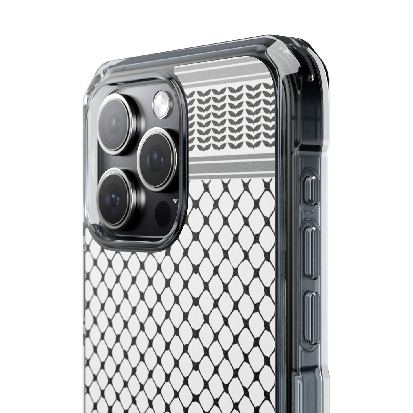 Keffiyeh Magnetic Clear Impact Case - Sleek Mesh Design for Maximum Protection