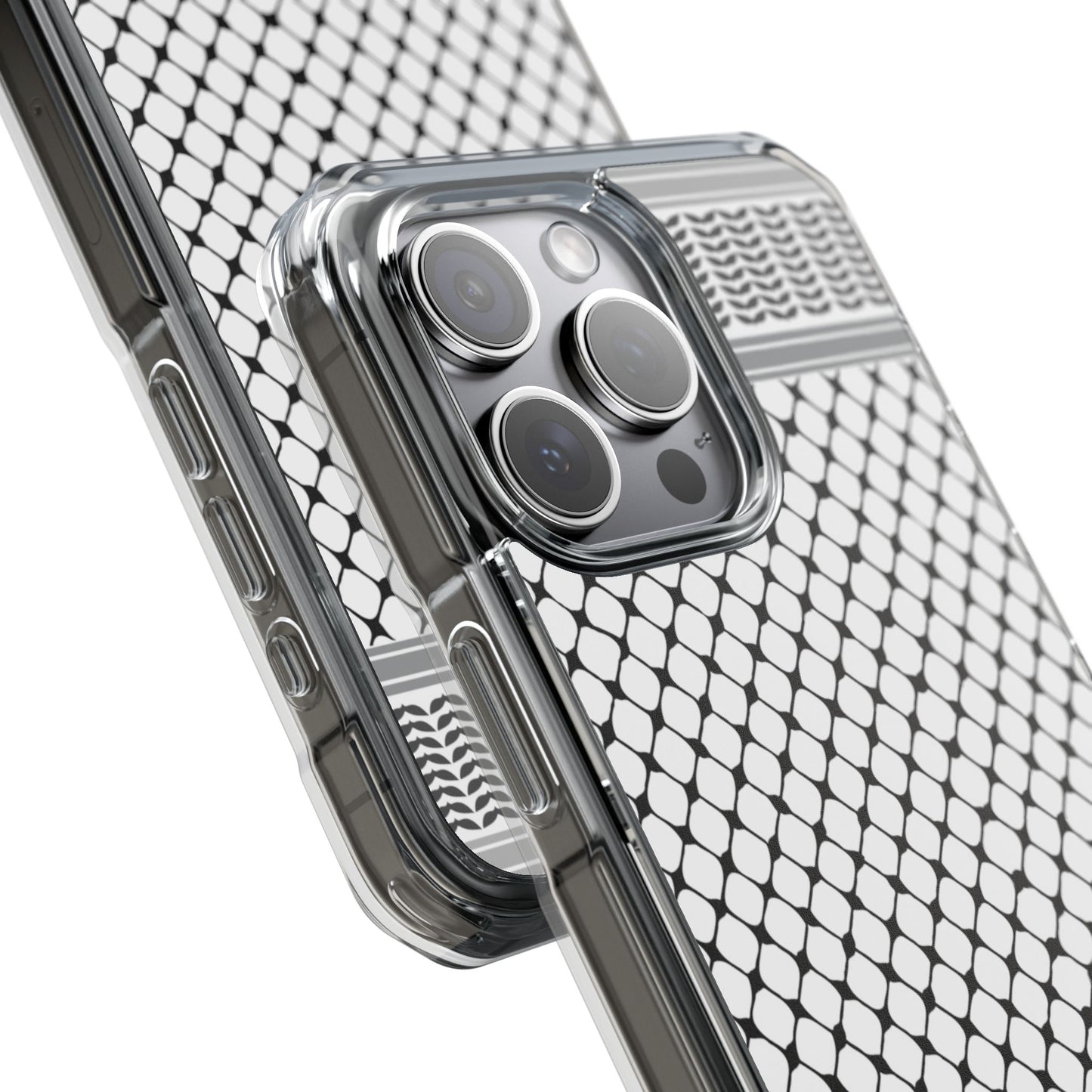 Keffiyeh Magnetic Clear Impact Case - Sleek Mesh Design for Maximum Protection