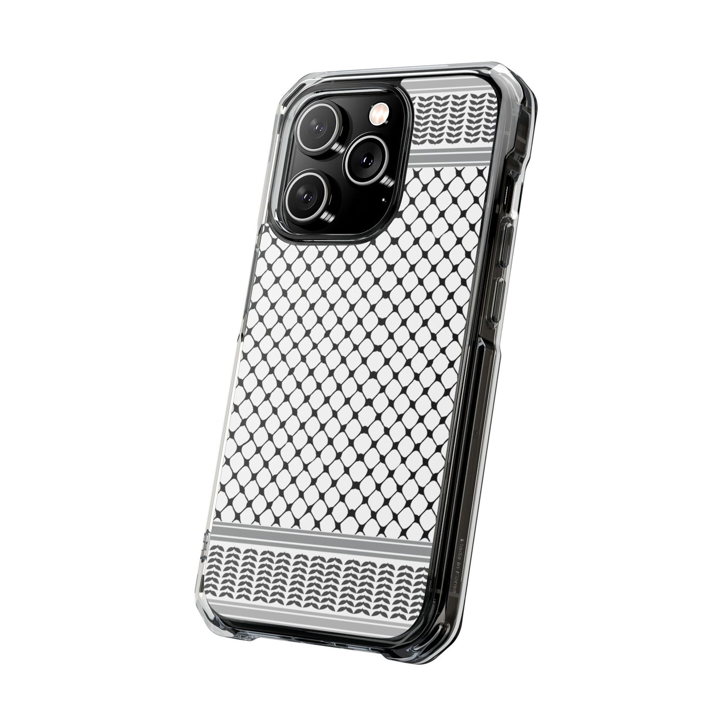 Keffiyeh Magnetic Clear Impact Case - Sleek Mesh Design for Maximum Protection