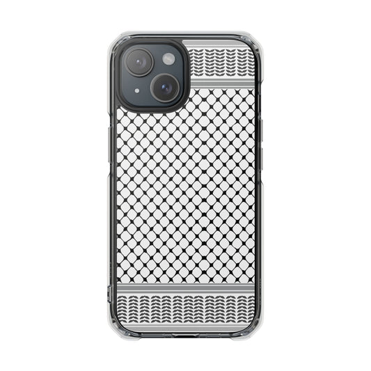 Keffiyeh Magnetic Clear Impact Case - Sleek Mesh Design for Maximum Protection