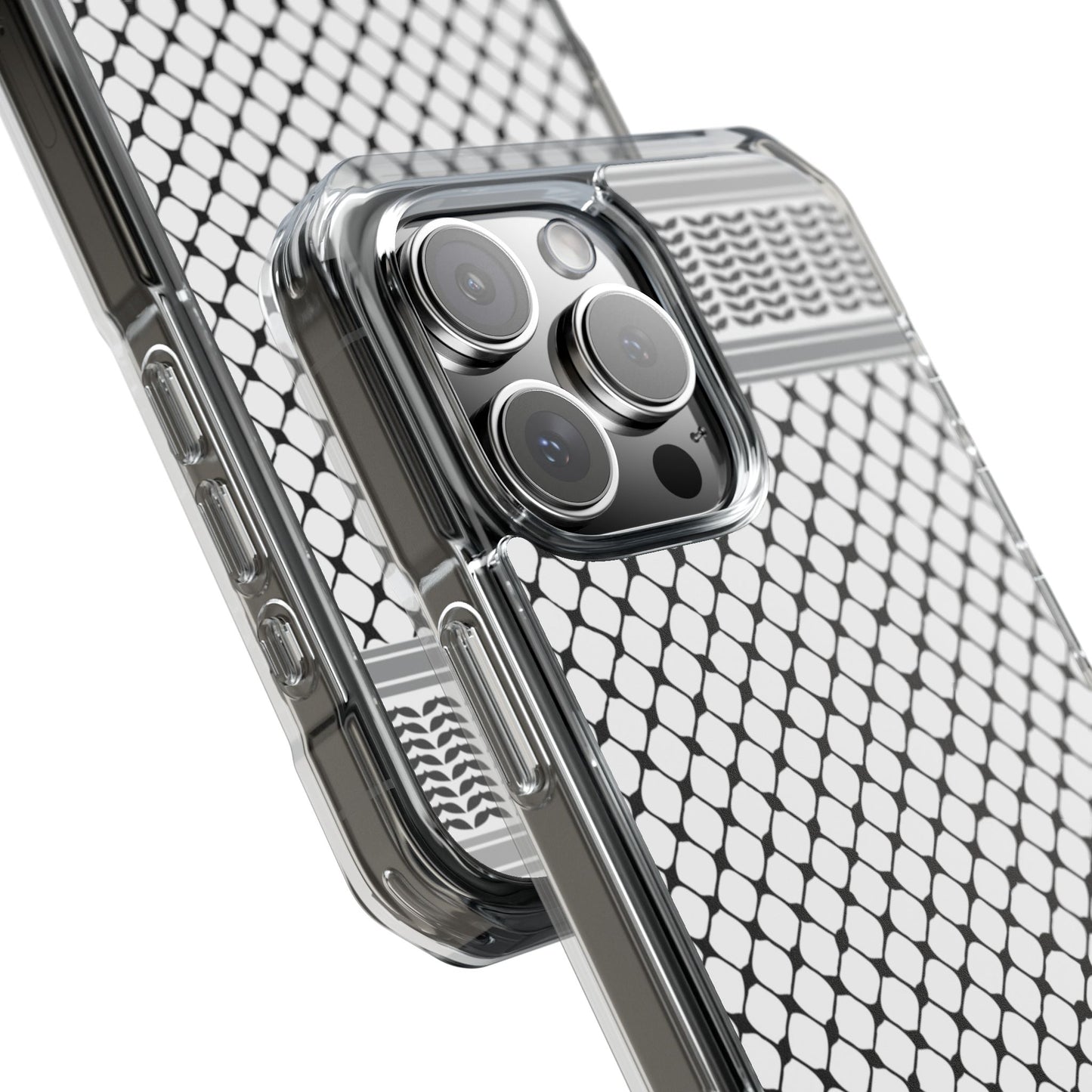 Keffiyeh Magnetic Clear Impact Case - Sleek Mesh Design for Maximum Protection