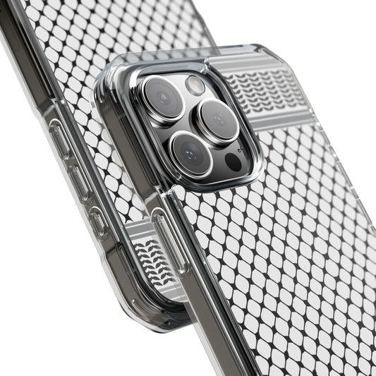 Keffiyeh Magnetic Clear Impact Case - Sleek Mesh Design for Maximum Protection