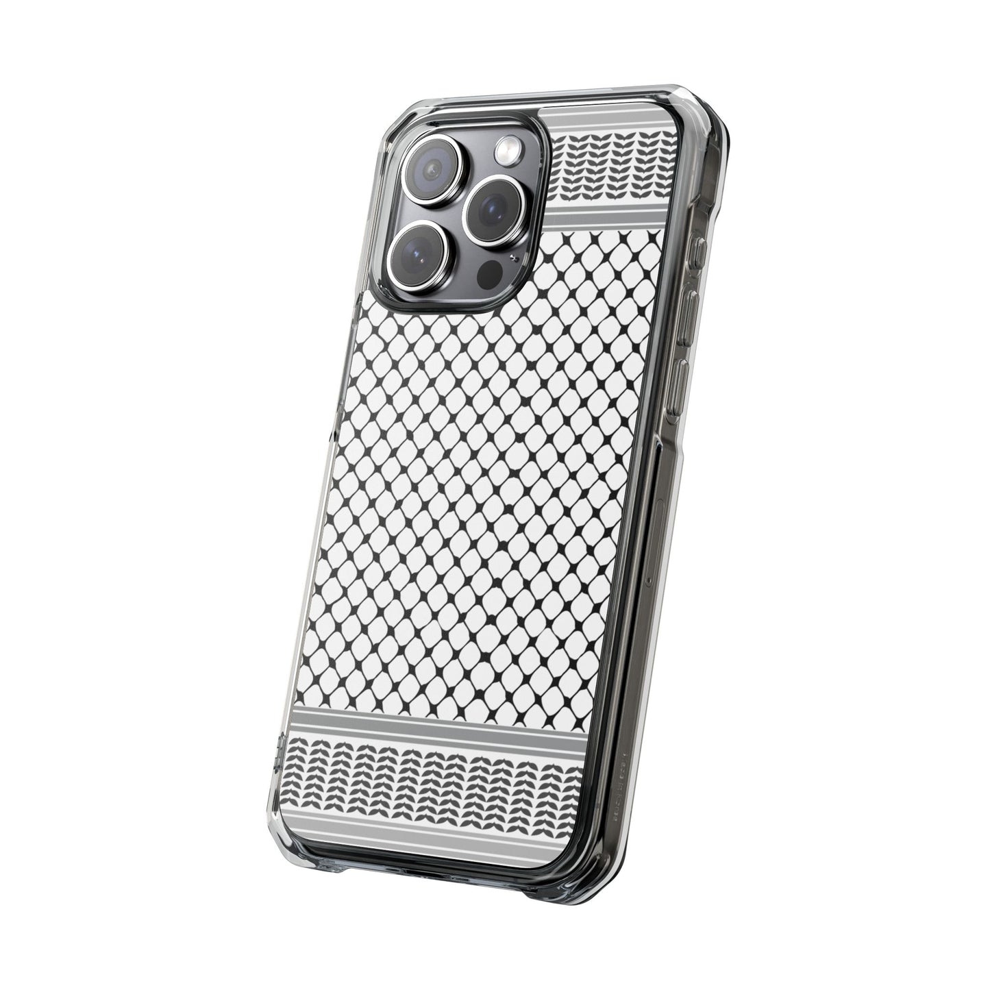 Keffiyeh Magnetic Clear Impact Case - Sleek Mesh Design for Maximum Protection
