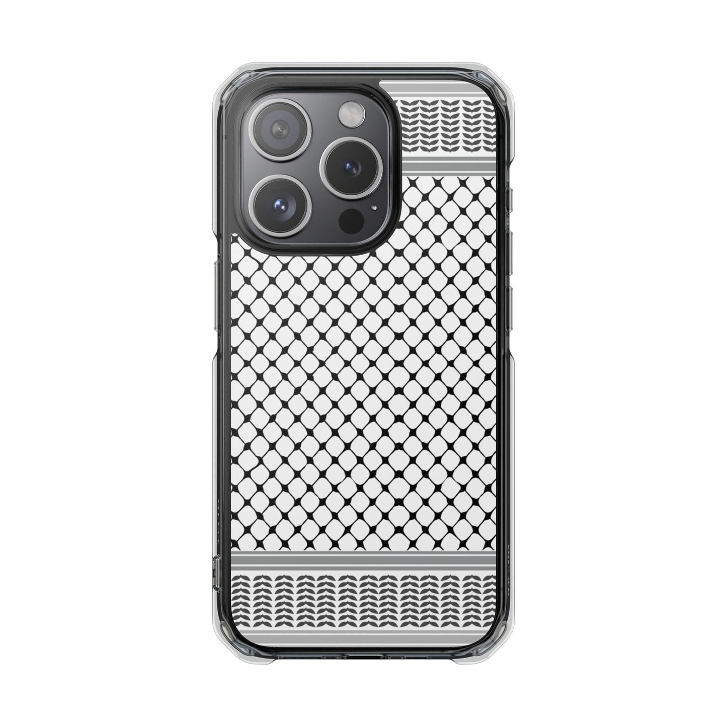 Keffiyeh Magnetic Clear Impact Case - Sleek Mesh Design for Maximum Protection