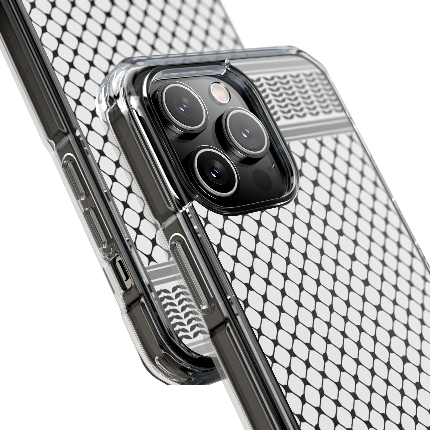 Keffiyeh Magnetic Clear Impact Case - Sleek Mesh Design for Maximum Protection