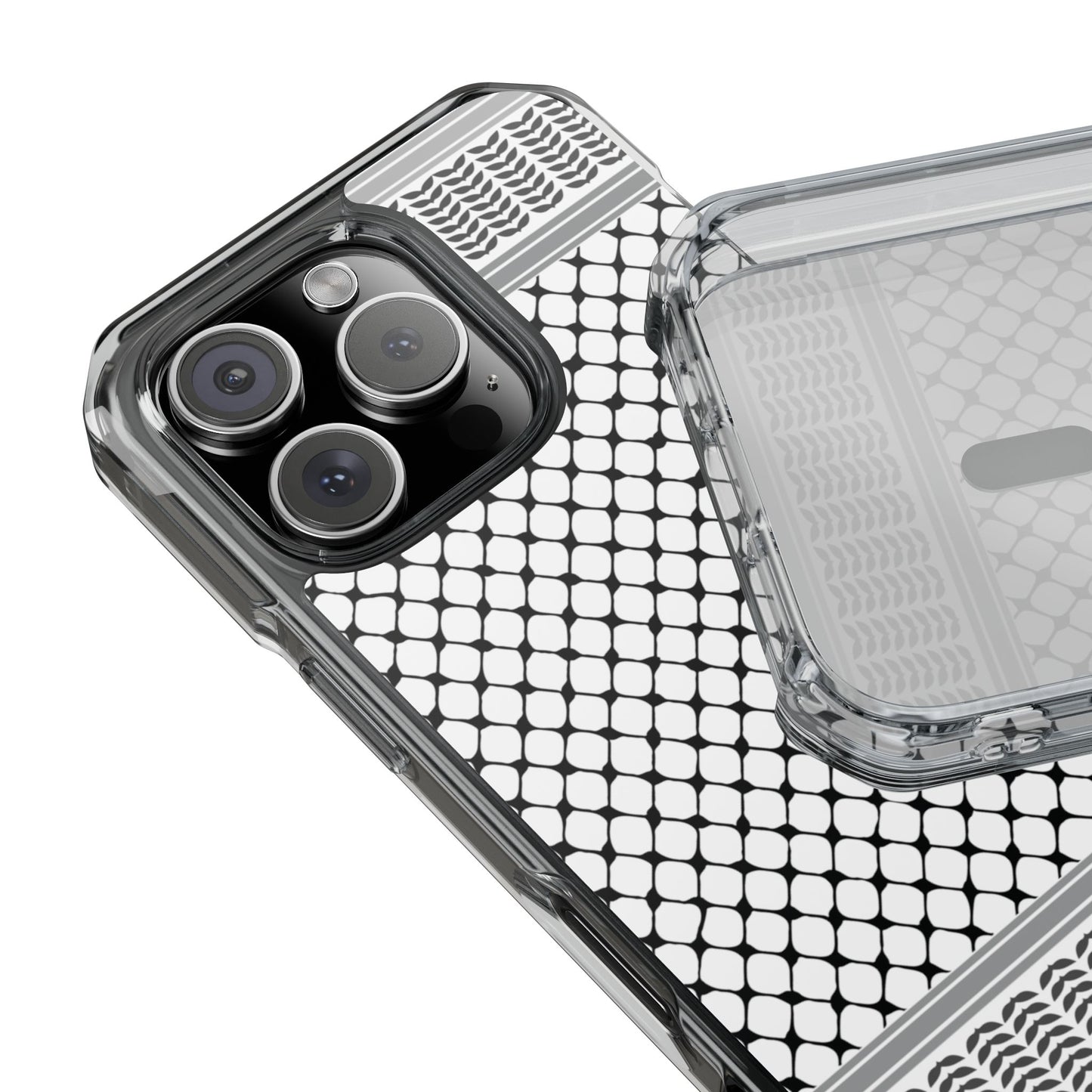 Keffiyeh Magnetic Clear Impact Case - Sleek Mesh Design for Maximum Protection