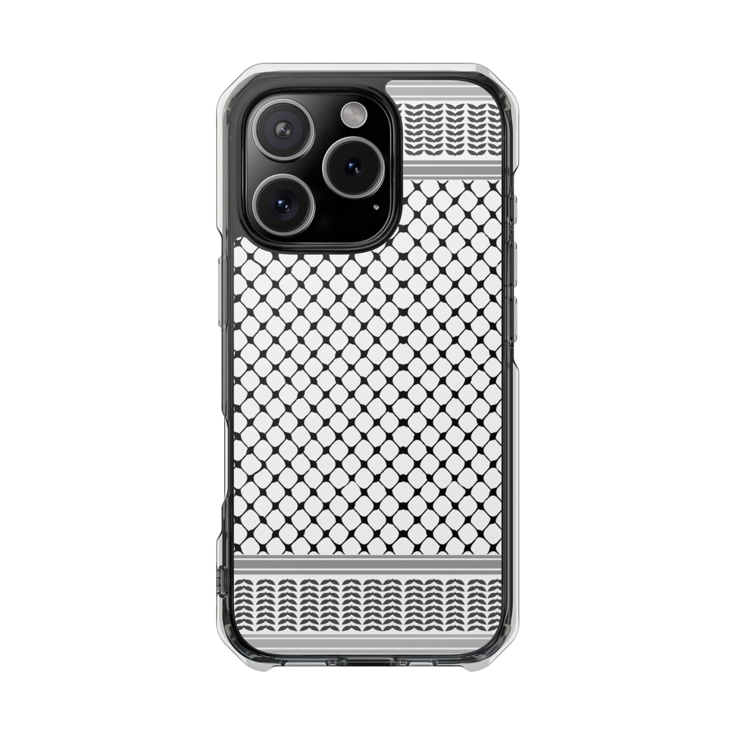 Keffiyeh Magnetic Clear Impact Case - Sleek Mesh Design for Maximum Protection